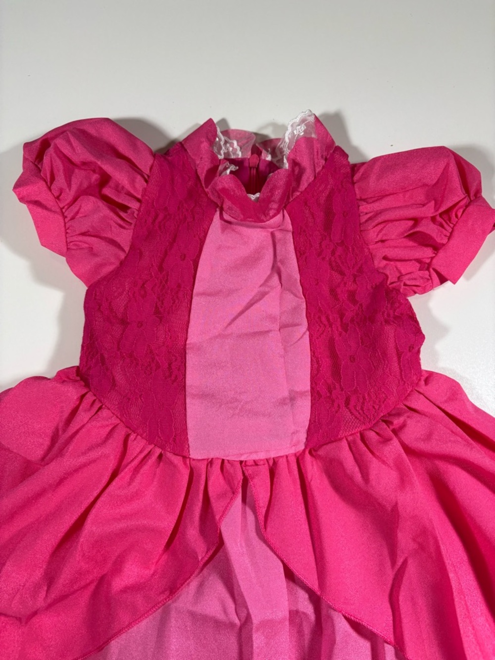 Princess Peach Costume Toddler 2T 3T Pink Dress Crown Mario Halloween - Picture 3 of 13